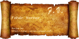 Fehér Verner névjegykártya